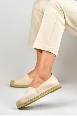 Klasyczne beżowe espadryle damskie - 39 Primohurt