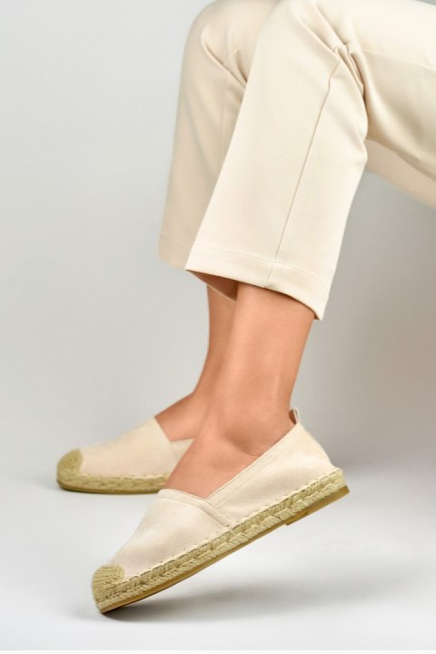 Klasyczne beżowe espadryle damskie - 39 Primohurt Klasyczne beżowe espadryle damskie - 39 Primohurt