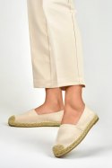 Klasyczne beżowe espadryle damskie - 39 Primohurt