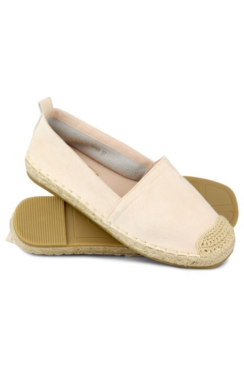 Klasyczne beżowe espadryle damskie - 39 Primohurt Klasyczne beżowe espadryle damskie - 39 Primohurt