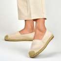 Klasyczne beżowe espadryle damskie - 39 Primohurt