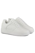 Klasyczne białe sportowe sneakersy z biała podeszwą - 40 Primohurt