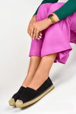 Klasyczne czarne espadryle damskie - 39 Primohurt