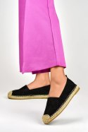 Klasyczne czarne espadryle damskie - 39 Primohurt