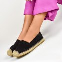 Klasyczne czarne espadryle damskie - 39 Primohurt