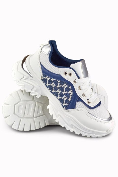 Modne niebieskie sneakersy damskie Valir - 38 Primohurt Modne niebieskie sneakersy damskie Valir - 38 Primohurt