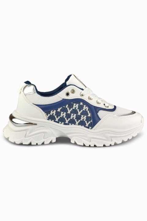 Modne niebieskie sneakersy damskie Valir - 38 Primohurt Modne niebieskie sneakersy damskie Valir - 38 Primohurt