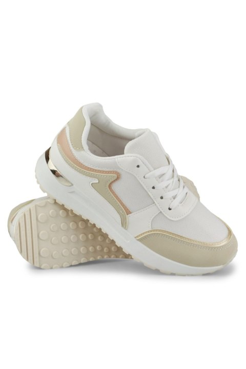 Sneakersy damskie ze złotym dodatkiem - 38 Primohurt Sneakersy damskie ze złotym dodatkiem - 38 Primohurt