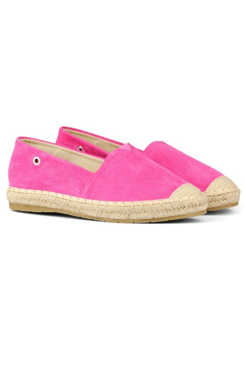 Zamszowe różowe espadryle damskie - 37 Primohurt Zamszowe różowe espadryle damskie - 37 Primohurt