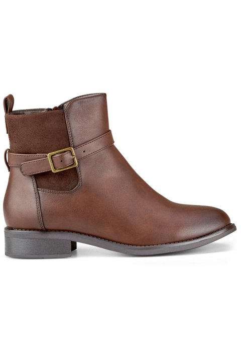 Brązowe casualowe botki damskie - 38 Primohurt Brązowe casualowe botki damskie - 38 Primohurt