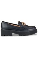 Czarne loafersy damskie z ekoskóry - 38 Primohurt