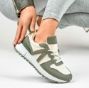 Zielono-beżowe sneakersy damskie - 36 Primohurt