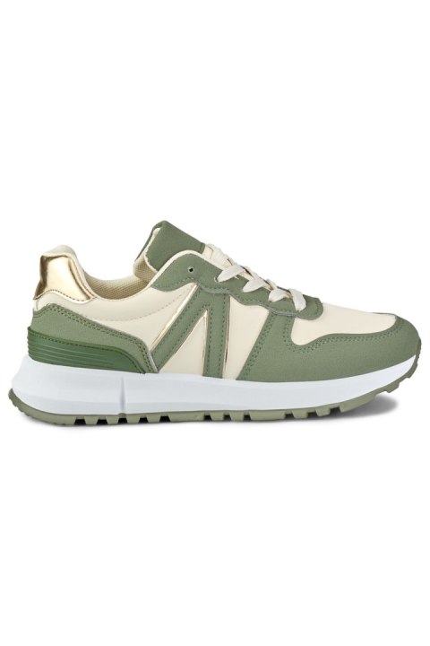 Zielono-beżowe sneakersy damskie - 38 Primohurt Zielono-beżowe sneakersy damskie - 38 Primohurt