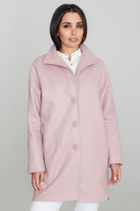 Płaszcz Damski Model M589 Pink - Figl Płaszcz Damski Model M589 Pink - Figl