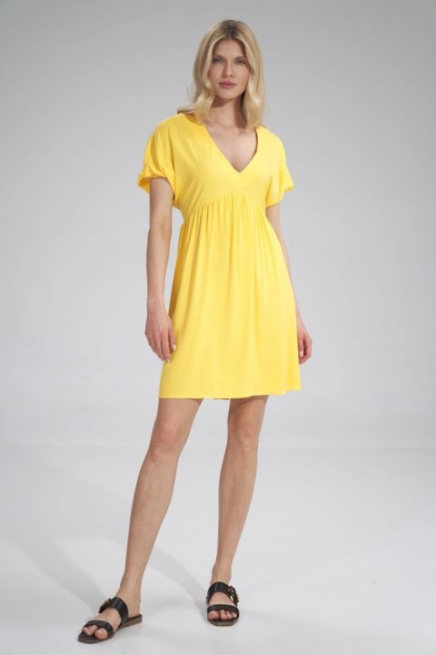 Sukienka Model M766 Yellow - Figl Hurtownia odzieży on-line, moda damska, bielizna i obuwie dla kobiet - Matterhorn.pl Sukienka Model M766 Yellow - Figl Hurtownia odzieży on-line, moda damska, bielizna i obuwie dla kobiet - Matterhorn.pl