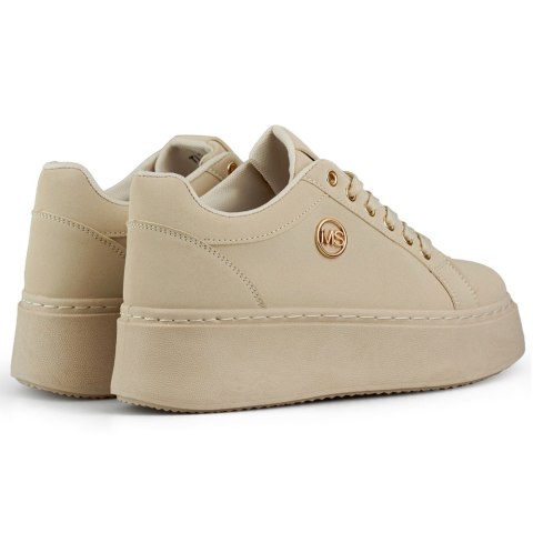 Beżowe sneakersy damskie na grubej podeszwie - 40 Primohurt Beżowe sneakersy damskie na grubej podeszwie - 40 Primohurt