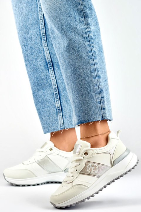 Białe wygodne sneakersy damskie na co dzień - 38 Primohurt Białe wygodne sneakersy damskie na co dzień - 38 Primohurt