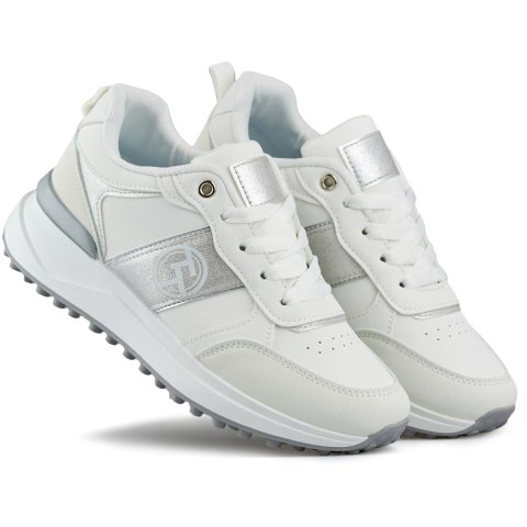 Białe wygodne sneakersy damskie na co dzień - 38 Primohurt Białe wygodne sneakersy damskie na co dzień - 38 Primohurt