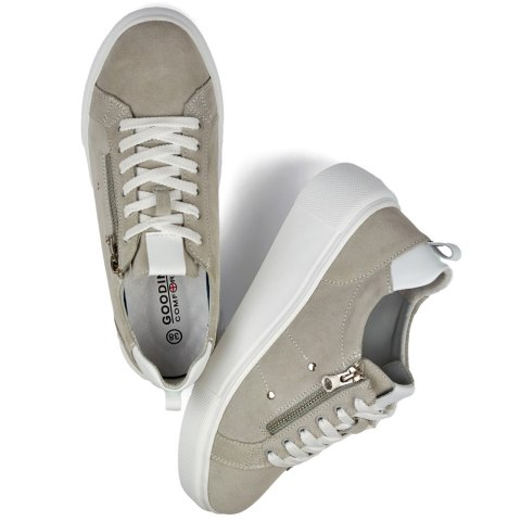 Szare skórzane buty sportowe damskie - 39 Primohurt Szare skórzane buty sportowe damskie - 39 Primohurt
