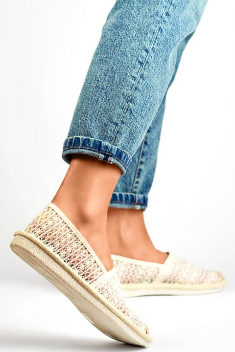 Beżowe espadryle z siateczki przewiewne espadryle damskie - 38 Primohurt Beżowe espadryle z siateczki przewiewne espadryle damskie - 38 Primohurt