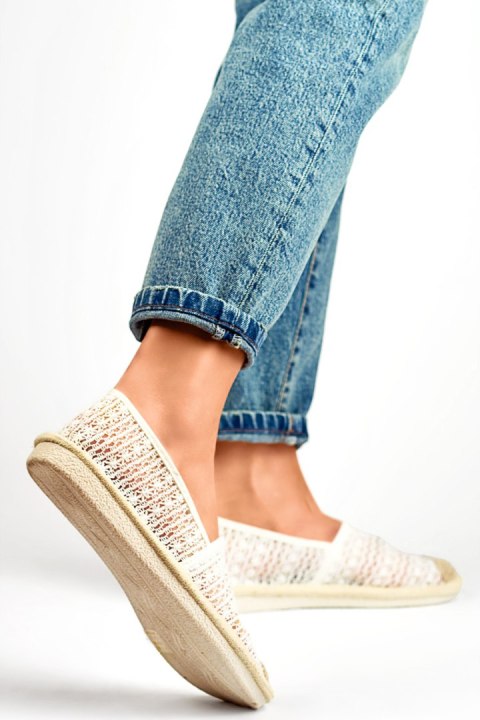 Białe espadryle z siateczki przewiewne espadryle damskie - 38 Primohurt Białe espadryle z siateczki przewiewne espadryle damskie - 38 Primohurt