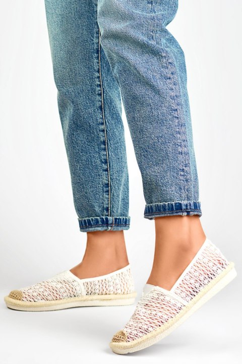 Białe espadryle z siateczki przewiewne espadryle damskie - 38 Primohurt Białe espadryle z siateczki przewiewne espadryle damskie - 38 Primohurt