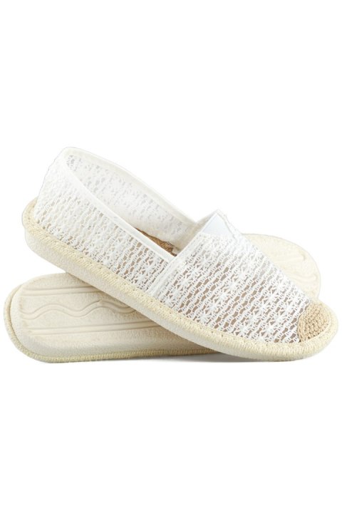 Białe espadryle z siateczki przewiewne espadryle damskie - 39 Primohurt Białe espadryle z siateczki przewiewne espadryle damskie - 39 Primohurt