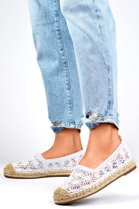 Białe koronkowe espadryle damskie białe klasyczne espadryle - 40 Primohurt Białe koronkowe espadryle damskie białe klasyczne espadryle - 40 Primohurt