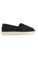 Čierne sieťované espadrilky vzdušné dámske espadrilky - 37 Primohurt