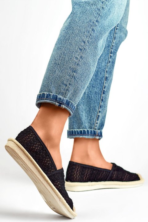 Čierne sieťované espadrilky vzdušné dámske espadrilky - 38 Primohurt Čierne sieťované espadrilky vzdušné dámske espadrilky - 38 Primohurt