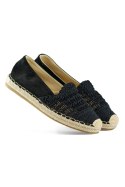 Czarne espadryle damskie plecione czarne espadryle klasyczne - 36 Primohurt