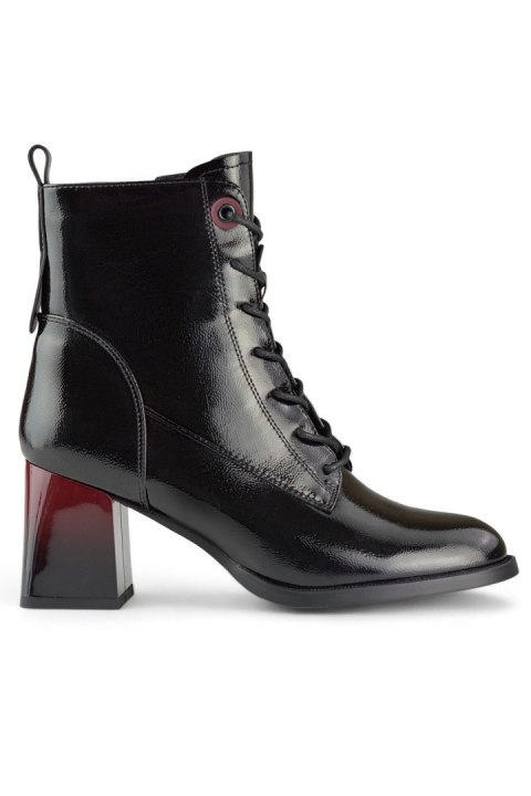Sznurowane botki damskie eleganckie lakierowane botki - 39 Primohurt Sznurowane botki damskie eleganckie lakierowane botki - 39 Primohurt