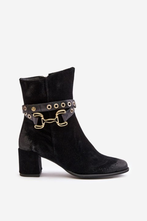 Botki Model Maciejka 06679-01 Black - Step in style Botki Model Maciejka 06679-01 Black - Step in style