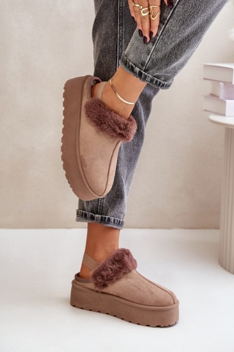 Kapcie Model Linaris 24890 Dark Beige - Step in style Kapcie Model Linaris 24890 Dark Beige - Step in style
