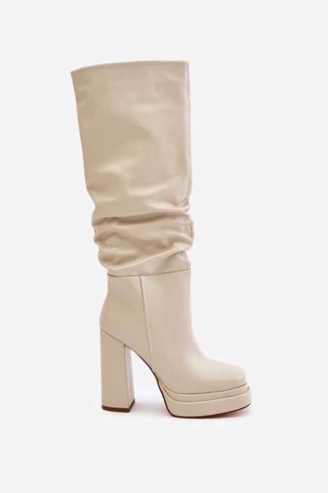 Kozaki Model Beridra C-263 Light Beige - Step in style Kozaki Model Beridra C-263 Light Beige - Step in style