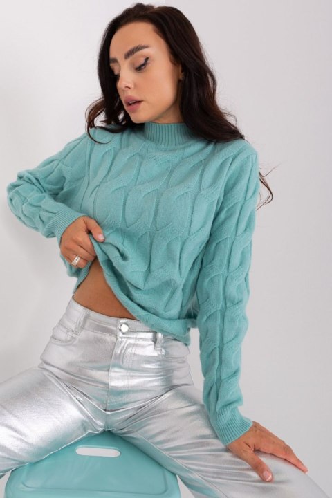 Sweter Damski Model AT-SW-2235.00P Mint - AT Sweter Damski Model AT-SW-2235.00P Mint - AT