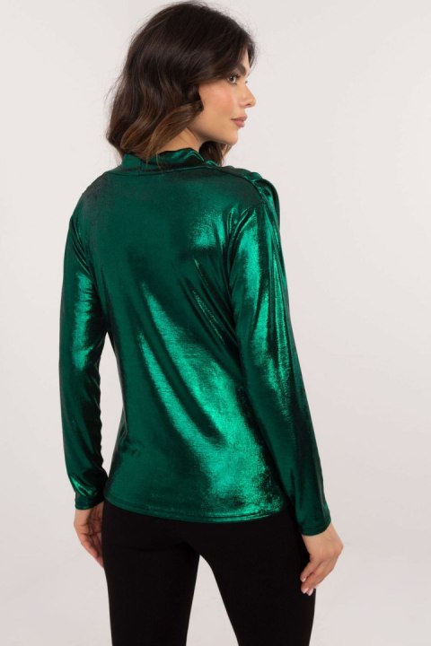 Bluzka Model DHJ-BZ-15268.30 Dark Green - Italy Moda Bluzka Model DHJ-BZ-15268.30 Dark Green - Italy Moda