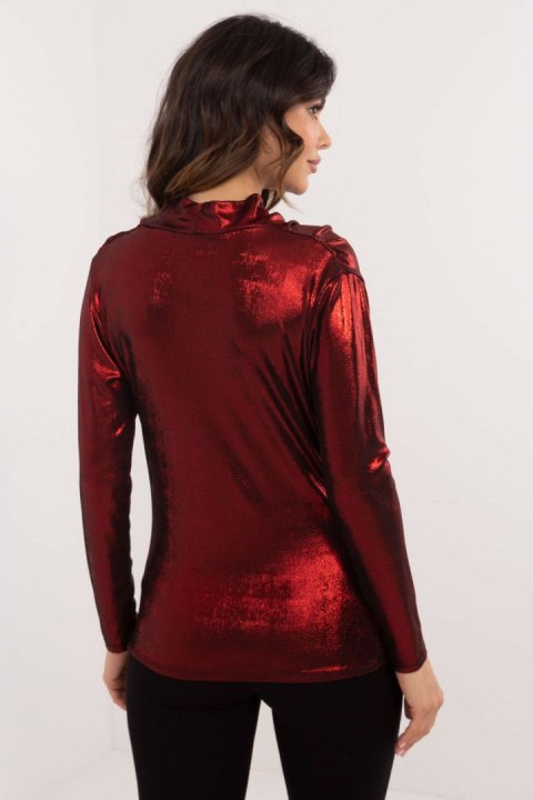 Bluzka Model DHJ-BZ-15268.30 Dark Red - Italy Moda Bluzka Model DHJ-BZ-15268.30 Dark Red - Italy Moda