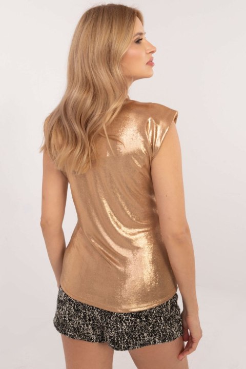 Bluzka Model DHJ-BZ-18151.14P Camel - Italy Moda Bluzka Model DHJ-BZ-18151.14P Camel - Italy Moda