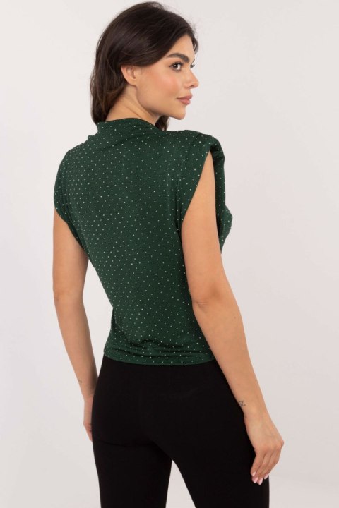 Bluzka Model DHJ-BZ-19978.95 Dark Green - Italy Moda Bluzka Model DHJ-BZ-19978.95 Dark Green - Italy Moda