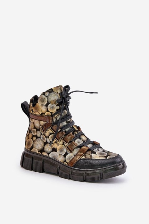 Botki Model Maciejka 06158-25 Gold - Step in style Botki Model Maciejka 06158-25 Gold - Step in style