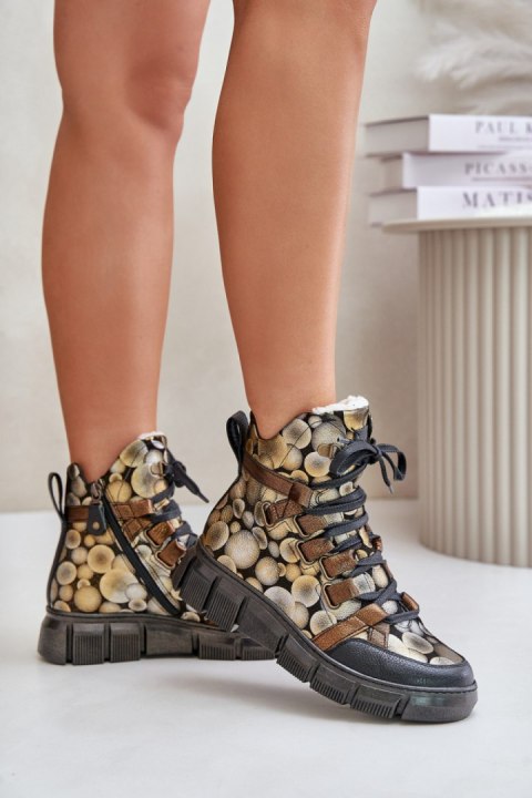 Botki Model Maciejka 06158-25 Gold - Step in style Botki Model Maciejka 06158-25 Gold - Step in style