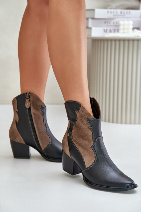 Botki Model Maciejka 06694-02 Brown - Step in style Botki Model Maciejka 06694-02 Brown - Step in style