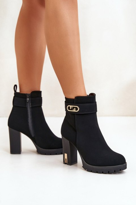 Botki Model Narielis 3089 Black - Step in style Botki Model Narielis 3089 Black - Step in style
