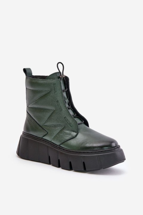 Botki Model Zazoo 60472 Dark Green - Step in style Botki Model Zazoo 60472 Dark Green - Step in style