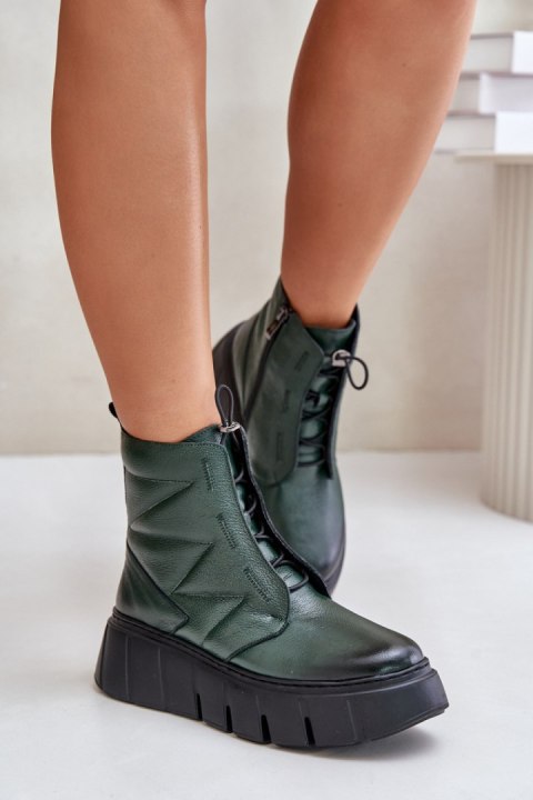 Botki Model Zazoo 60472 Dark Green - Step in style Botki Model Zazoo 60472 Dark Green - Step in style