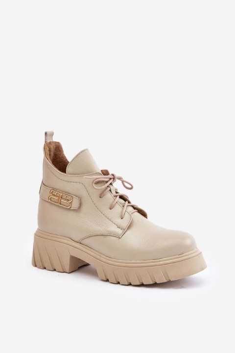 Botki Model Zazoo 60483 Beige - Step in style Botki Model Zazoo 60483 Beige - Step in style