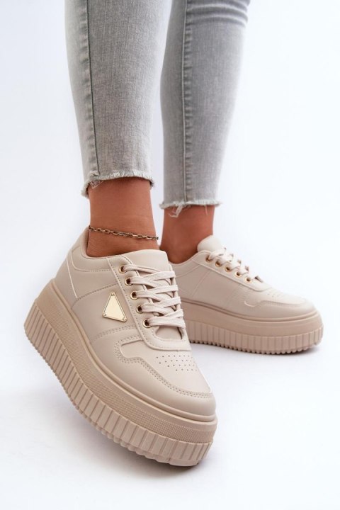 Buty Sportowe Model Chrisstin TL252-8 Light Beige - Step in style Buty Sportowe Model Chrisstin TL252-8 Light Beige - Step in style