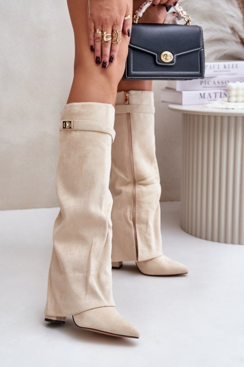 Kozaki Model Urelli LA-289 Light Beige - Step in style Kozaki Model Urelli LA-289 Light Beige - Step in style