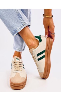 Sneakersy damskie ESSA BEIGE/GREEN - Inello